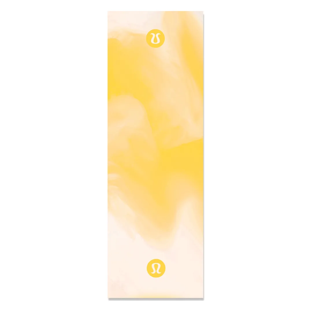مت ورزشی مخمل ترک طرح آبرنگ زرد کد MAT-57