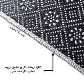 مت ورزشی مخمل ترک طرح لوزی زرشکی کد MAT-49